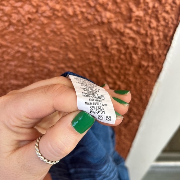 Indigo Rein Skirt Women's Size Large Linen Blend Mini Skirt Blue Summer - Picture 2 of 4